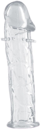 Насадка гелевая Toyfa, Прозрачная, 12,5 см, Ø 3