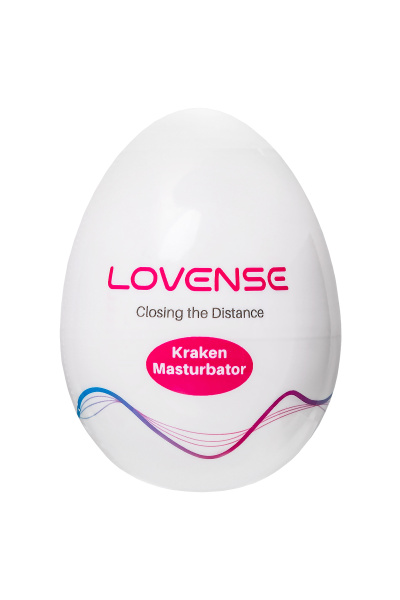 Яйцо-маструбатор  Lovense Kraken, TPE, белый, 6,2 см