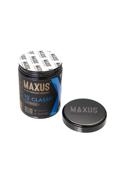 Презервативы Maxus Classic, классические, латекс, пластиковый кейс, 12 шт.