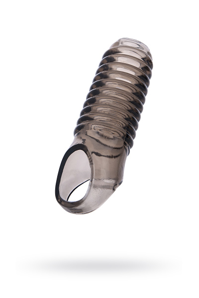 Насадка на пенис TOYFA XLoverr, черная, 11 см, Ø 3,6