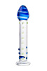 Фаллоимитатор Sexus Glass,стекло, прозрачный, 18 см 