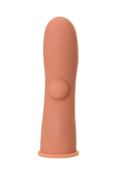 Насадка KOKOS реалистичная с  имитацией пирсинга,TPR, телесная, 12.7 см