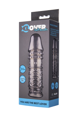 Насадка на пенис TOYFA XLover, Черная, 13,5 см, Ø 3,8