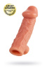 Насадка KOKOS реалистичная с дополнительной стимуляцией, TPE,телесная, 17,6 см, Ø 5,1