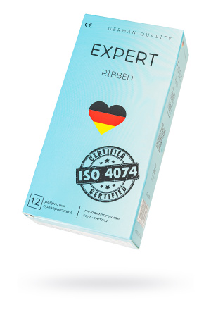 Презервативы EXPERT Ribbed, ребристые, 15шт
